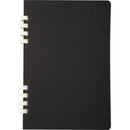 Black - Front - Floso Fil Hard Cover Recycled A5 Wirebound Notebook