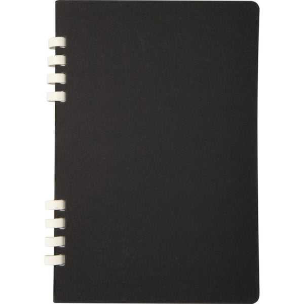 Black - Front - Floso Fil Hard Cover Recycled A5 Wirebound Notebook