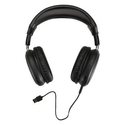 Black - Back - Floso Recycled Plastic Wireless Headphones