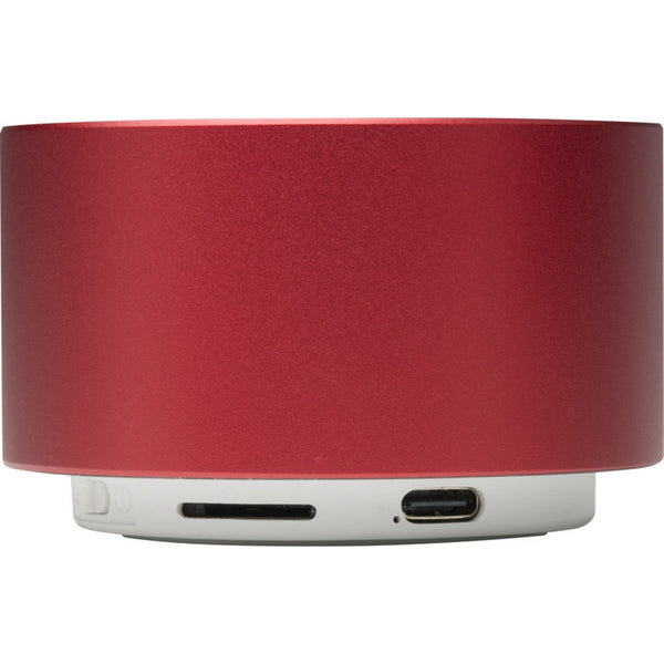 Red - Back - Floso Ankaa Recycled Aluminium Wireless Speaker