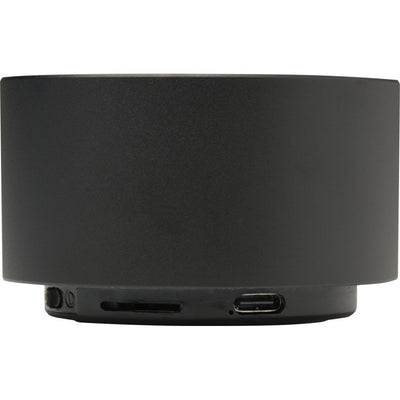 Black - Back - Floso Ankaa Recycled Aluminium Wireless Speaker