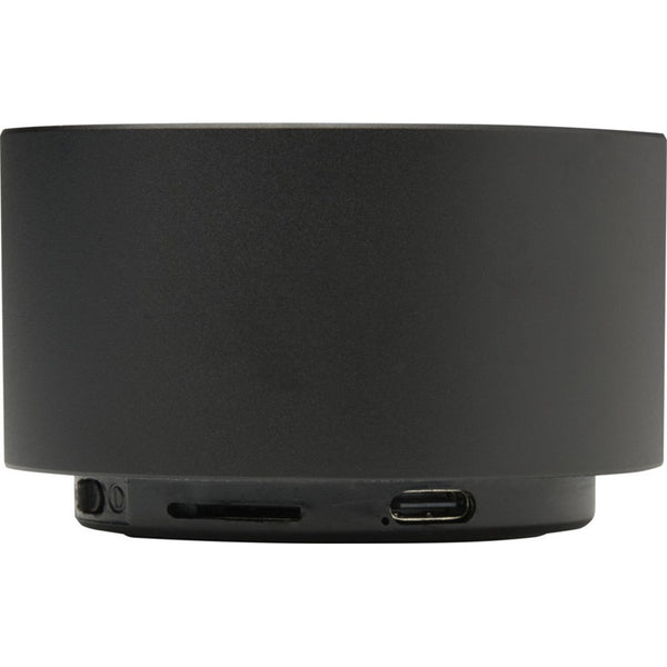 Black - Back - Floso Ankaa Recycled Aluminium Wireless Speaker