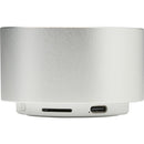 Silver - Back - Floso Ankaa Recycled Aluminium Wireless Speaker