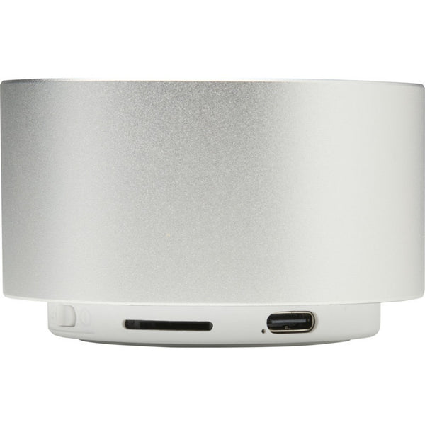 Silver - Back - Floso Ankaa Recycled Aluminium Wireless Speaker
