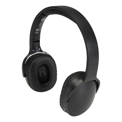 Black - Front - Floso Ancha Recycled Plastic Wireless Headphones