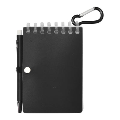Black - Back - Floso Lig Mini Notebook with Pen
