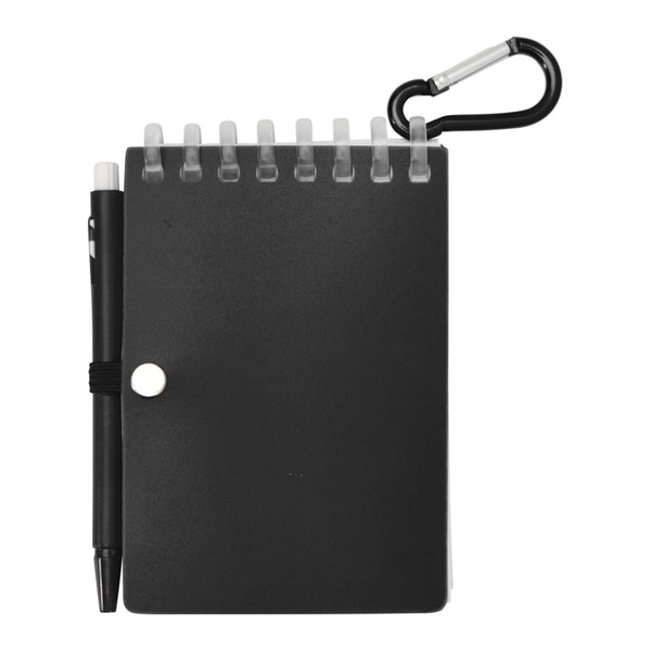 Black - Back - Floso Lig Mini Notebook with Pen