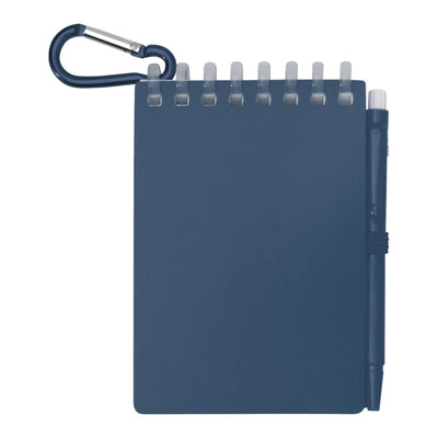 Ocean Blue - Front - Floso Lig Mini Notebook with Pen