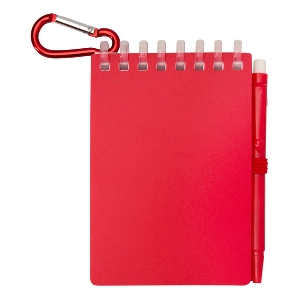 Red - Front - Floso Lig Mini Notebook with Pen