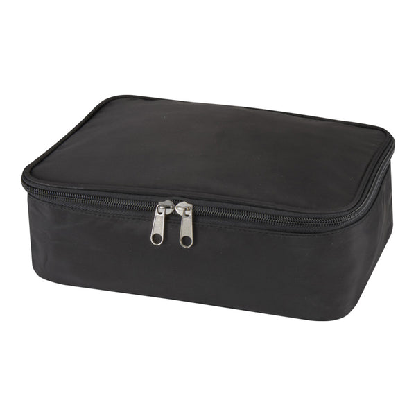 Black - Front - Floso Muse RPET Makeup Organiser