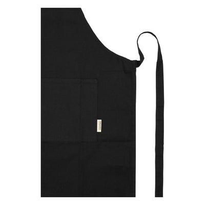 Black - Side - Floso Odisha Organic Cotton Apron