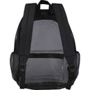 Black - Back - Floso Plain Mesh Backpack