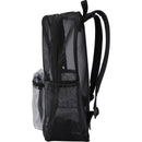 Black - Side - Floso Plain Mesh Backpack