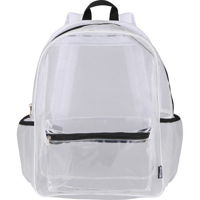 White - Front - Floso Plain Mesh Backpack