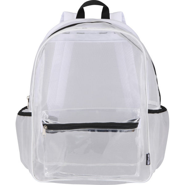 White - Front - Floso Plain Mesh Backpack