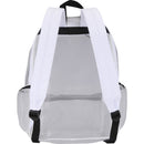 White - Back - Floso Plain Mesh Backpack