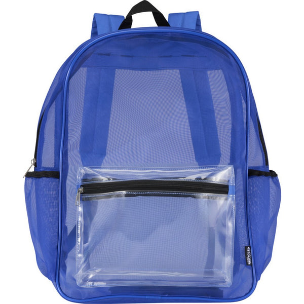 Royal Blue - Front - Floso Plain Mesh Backpack