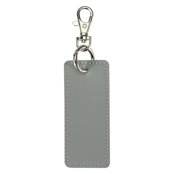 Grey - Side - Floso Resi Plus Rectangle Recycled Keyring