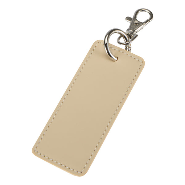Oatmeal - Front - Floso Resi Plus Rectangle Recycled Keyring