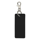 Black - Side - Floso Resi Plus Rectangle Recycled Keyring