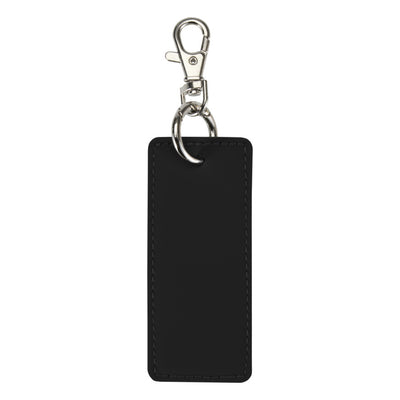 Black - Side - Floso Resi Plus Rectangle Recycled Keyring