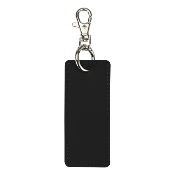 Black - Side - Floso Resi Plus Rectangle Recycled Keyring