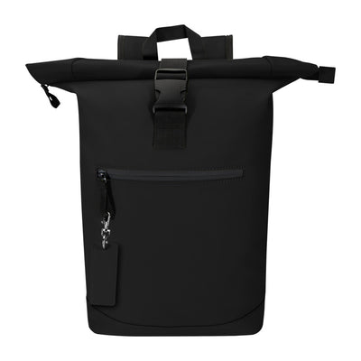 Black - Pack Shot - Floso Resi Plus Rectangle Recycled Keyring