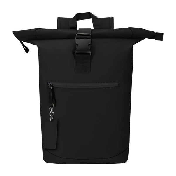 Black - Pack Shot - Floso Resi Plus Rectangle Recycled Keyring