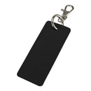 Black - Front - Floso Resi Plus Rectangle Recycled Keyring