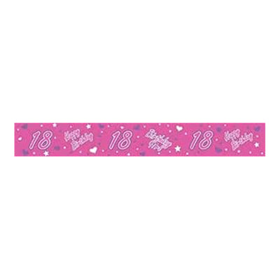 Pink - Front - Floso Foil Metallic 18th Sash