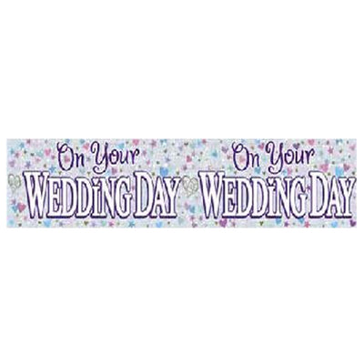 White-Purple - Front - Floso On Your Wedding Day Banner
