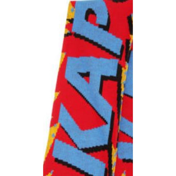 Boom - Back - FLOSO Unisex Comic Print Knitted Winter Scarf With Fringe