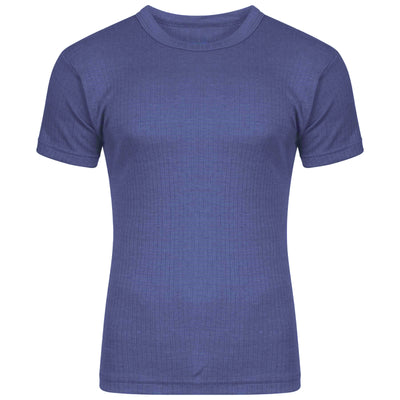 Denim - Front - FLOSO Mens Thermal Underwear Short Sleeve T-Shirt Vest Top (Standard Range)