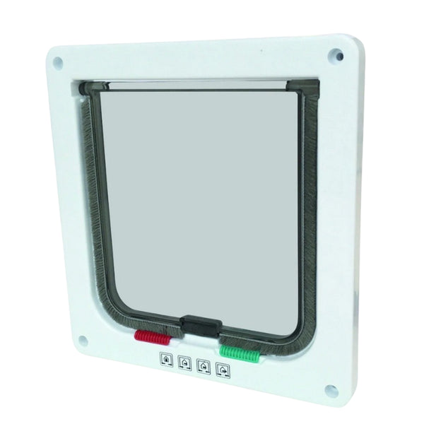 White - Front - Floso Doras Cat Flap