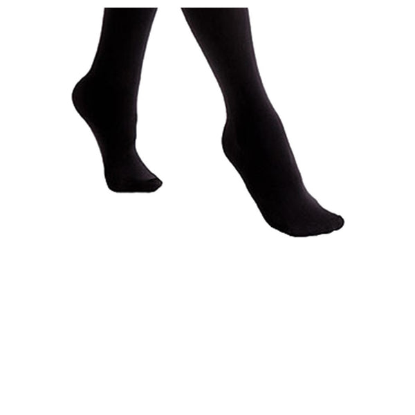 Black - Back - FLOSO Ladies-Womens Black Brushed Thermal Fleece Tights (1 Pair)