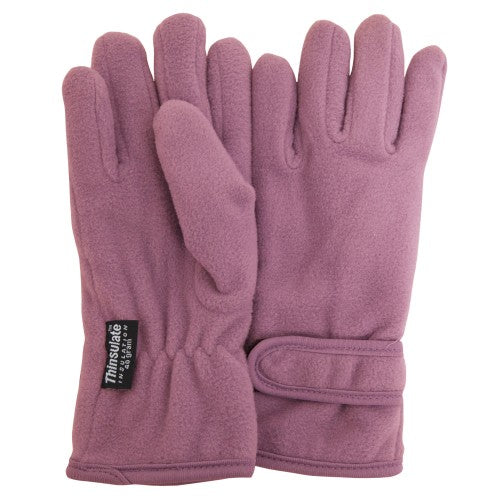 Front - FLOSO Girls Childrens/Kids Plain Thermal Thinsulate Fleece Gloves (3M 40g)