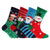 Front - FLOSO Childrens/Kids Christmas Character Design Socks (4 Pairs)