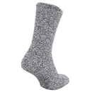 Front - FLOSO Mens Warm Slipper Socks With Rubber Non Slip Grip