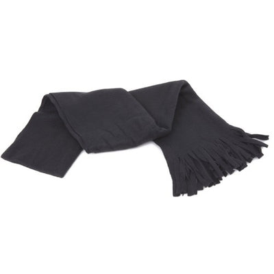 Front - FLOSO Ladies/Womens Plain Thermal Fleece Winter/Ski Scarf With Fringe