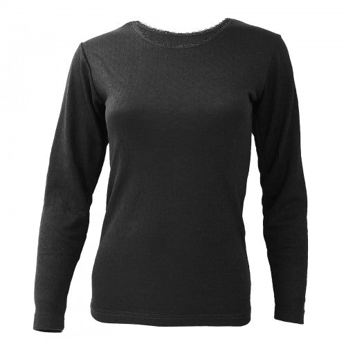 Front - FLOSO Ladies/Womens Thermal Underwear Long Sleeve T-Shirt (Viscose Premium Range)