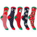 Gingerbread - Front - FLOSO Ladies-Womens Christmas Novelty Socks (Assorted Pack Of 3)