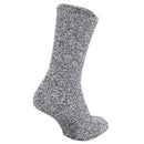 Front - FLOSO Ladies Warm Slipper Socks With Rubber Non Slip Grip