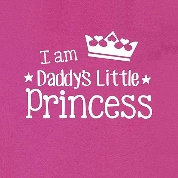 Pink - Back - FLOSO Baby Girls Daddys Little Princess Short Sleeve Bodysuit