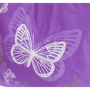Purple - Back - FLOSO Womens-Ladies Floral Butterfly Design Handbag