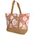 Coral - Front - FLOSO Womens-Ladies Woven Floral Print Summer Handbag
