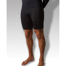Black - Back - FLOSO Mens Premium Baselayer Quick Drying Wicking Sports Shorts