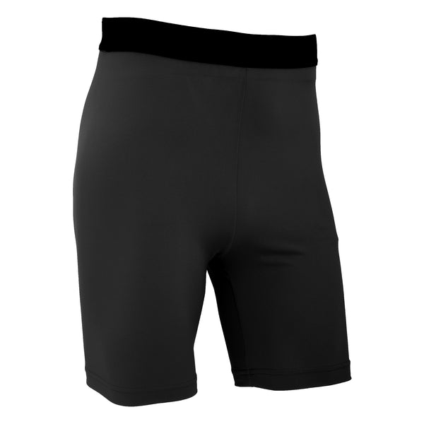 Black - Front - FLOSO Mens Premium Baselayer Quick Drying Wicking Sports Shorts
