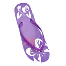 Purple - Front - FLOSO Ladies-Womens Butterfly Flip Flops With Glitter Straps
