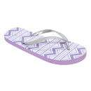 Lilac - Front - FLOSO Ladies-Womens Aztec Print Flip Flops With Glitter Straps