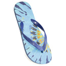 Navy - Front - FLOSO Mens Tie Dye Print Flip Flops